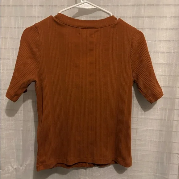 Madewell Ribbed Cardigan Twin Set in Afterglow Red - Picture 6 of 7